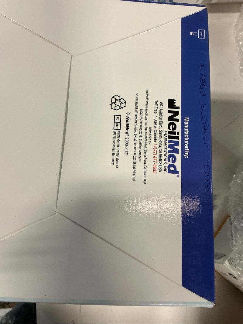 Condition photo showing New/Like New for (2029/02)neilmed hydropulse neo. multi-speed electric pulsating nasal sinus irrigation system with 30 sinus rinse premixed packets.