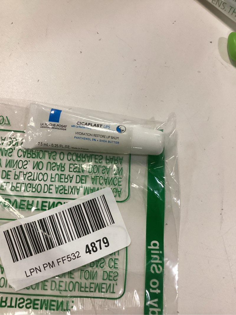 Condition photo showing As Is for La Roche-Posay Cicaplast Lip Balm B5, Hydrating Balm with Shea Butter, Lip Treatment for Dry Cracked Lips, Moisturizing and Repairing Balm, Fragrance Free