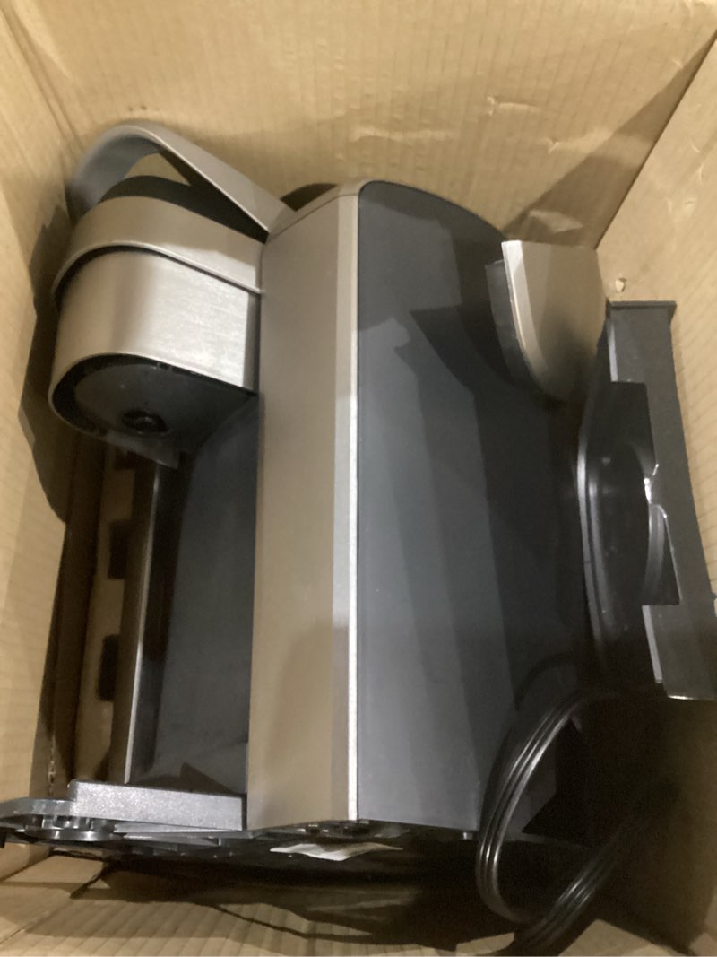 Condition photo showing As Is for Keurig K-Elite Single Serve K-Cup Pod Coffee Maker, with Strength and Temperature Control, Iced Coffee Capability, 8 to 12oz Brew Size, Programmable, Brushed Silver