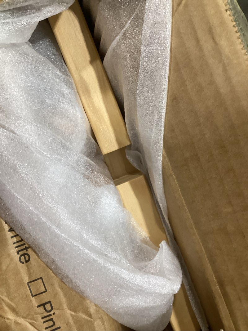 Condition photo showing As Is for Rocking Horse Wooden Ride On Toy for Kids Classic Design Rocking Horse with Pedal and Safe Backrest Fine Workmanship(Classic, Natural)