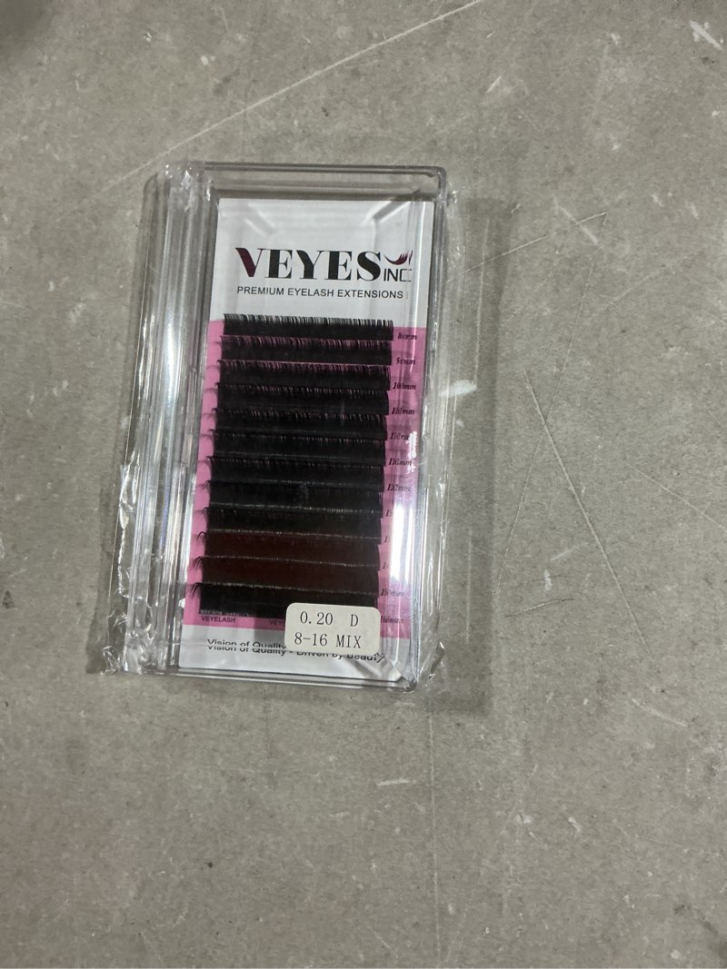 Condition photo showing Good Condition for veyes inc yy lash extensions tray c/d curl 9-15mm mixed length premade volume eyelash fans, professional lash extension supplies, matte black(5d-w 0.07 d-curl 9-15mm) 5d-w 0.07-d