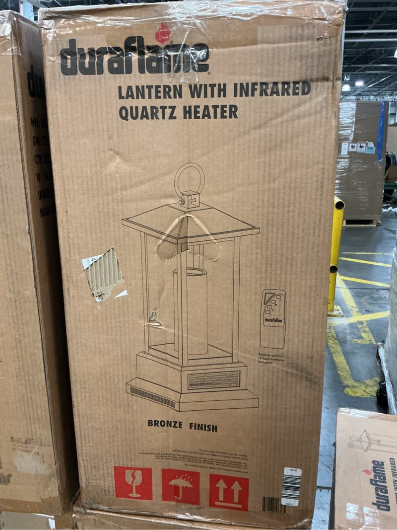 Condition photo showing As Is for duraflame infrared quartz electric lantern heater -