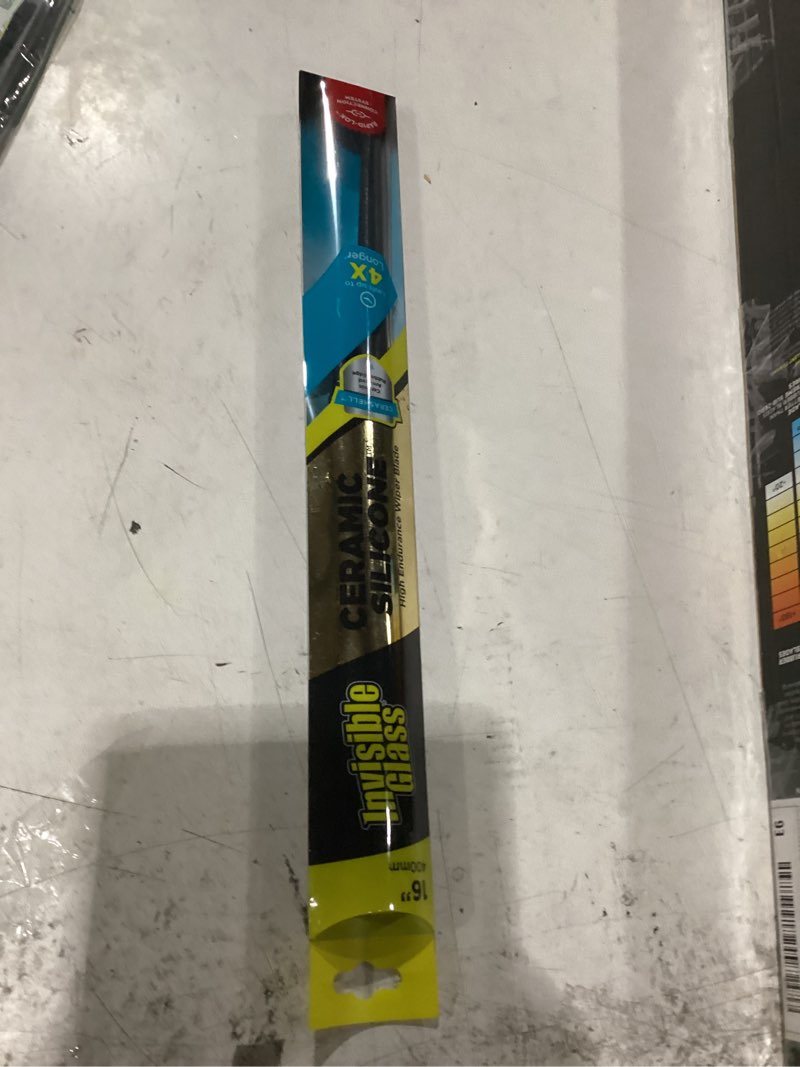 Condition photo showing New/Like New for invisible glass csb16 ceramic silicone 16" premium all-season windshield wiper blade – automotive replacement beam blade with hydroguard water repellent coating for quiet, streak-free performance