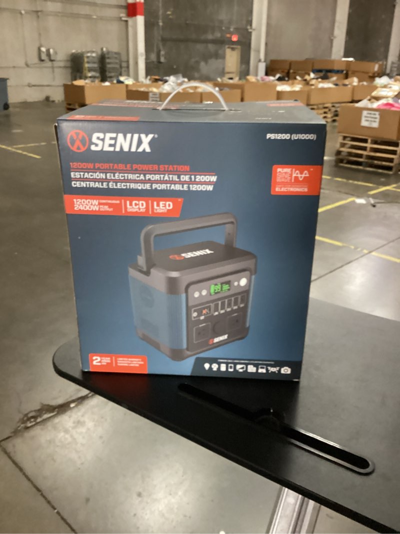 Condition photo showing New/Like New for senix 1200w portable power station ps1200 (u1000)