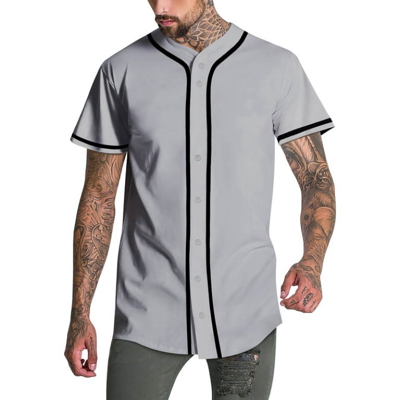 (Similar) Hat and Beyond Mens Baseball Jersey T- Shirt Stripe Sports Team Hipster Tee Casual (M) 