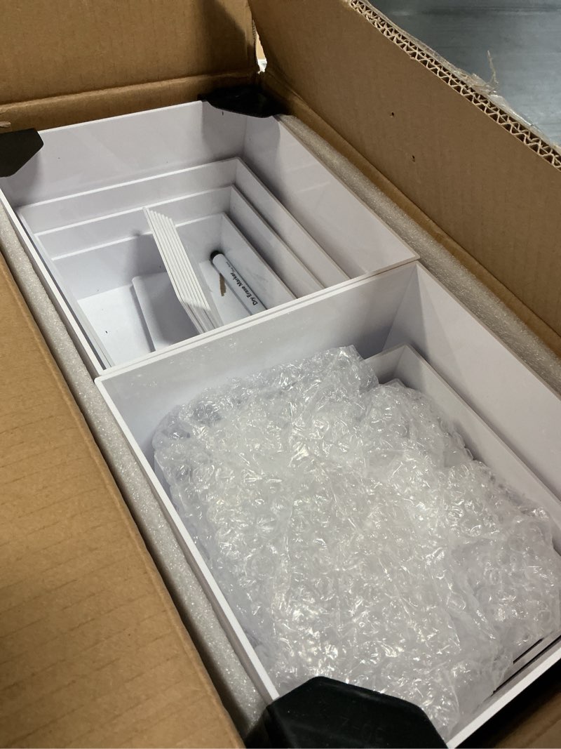 Condition photo showing As Is for neatsure 8 pack white acrylic cube display stand buffet table nesting risers