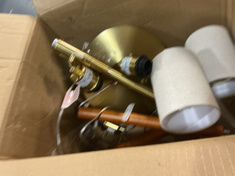 Condition photo showing As Is for 70" dimmable floor lamp wood floor lamps for living room bedroom mid century modern floor lamp gold standing lamp tall lamps for office nursery reading elegant stand up lamp, 3 bulbs included wood & gold