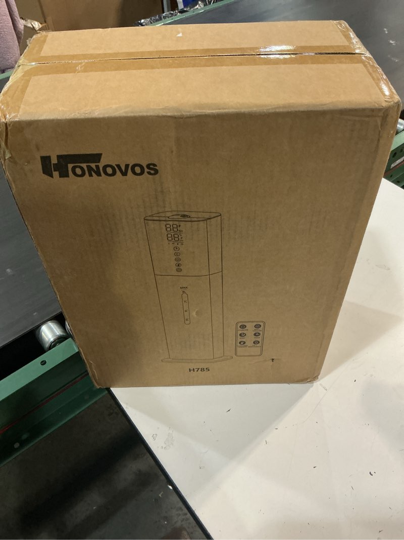 Condition photo showing New/Like New for Humidifiers Large Room Bedroom with 7 Colors Light, 2.1Gal(8L) 3 Speed Quiet Ultrasonic Cool Mist Humidifier with 360° Nozzle, Humidity Setting, Timer,Aroma Box for Home Plant Baby Yoga Sleep (Black)