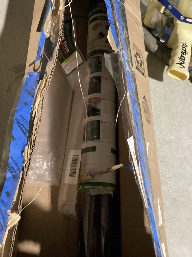 Condition photo showing Good Condition for KESPEN Window Film One Way Daytime Privacy Static Cling Sun Blocking Anti UV Reflective Window Tint for Home and Office, Black-Silver, 29.5 Inch X 6.5 Feet Black-silver 29.5 Inch X 6.5 Feet