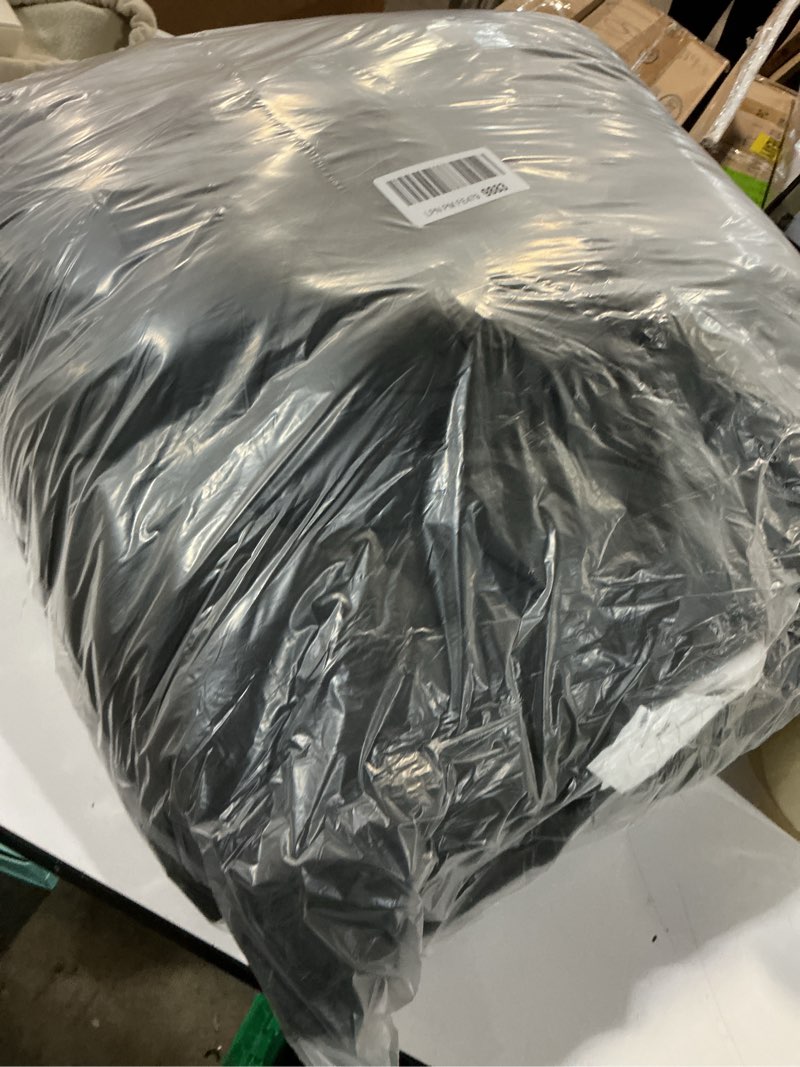 Condition photo showing As Is for (Incomplete)CozyLux Queen Comforter Set Black, 7 Pieces Pintuck Bed in A Bag, Premium Black Comforter Queen Size, Pinch Pleat Bedding Sets with Comforter, Sheets, Pillowcases & Shams Black Queen