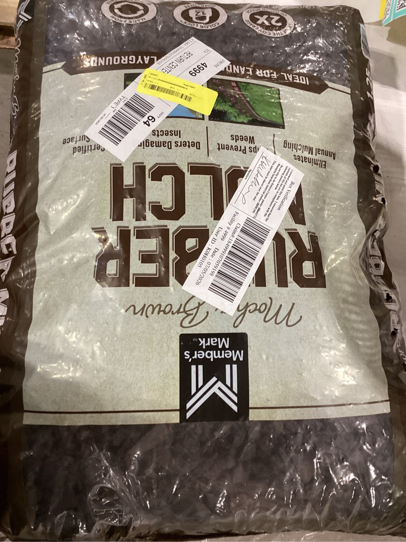 Condition photo showing Good Condition for member's mark brown rubber mulch, 1.25 cu. ft.