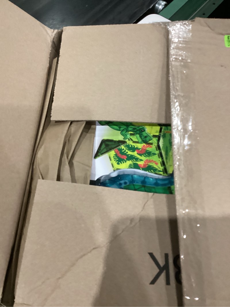 Condition photo showing As Is for MAGNA-TILES Dino World XL 50-Piece Magnetic Construction Set, The ORIGINAL Magnetic Building Brand
