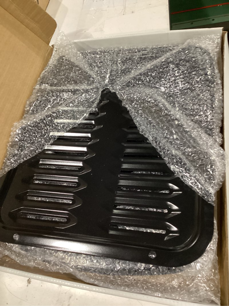 Condition photo showing New/Like New for broiler pan for oven nonstick 16.75” x 13” ceramic coated - broiling pan for oven withstands heat up to 550° f - heavy duty broil pans and rack circulate heat and drain fat (black)