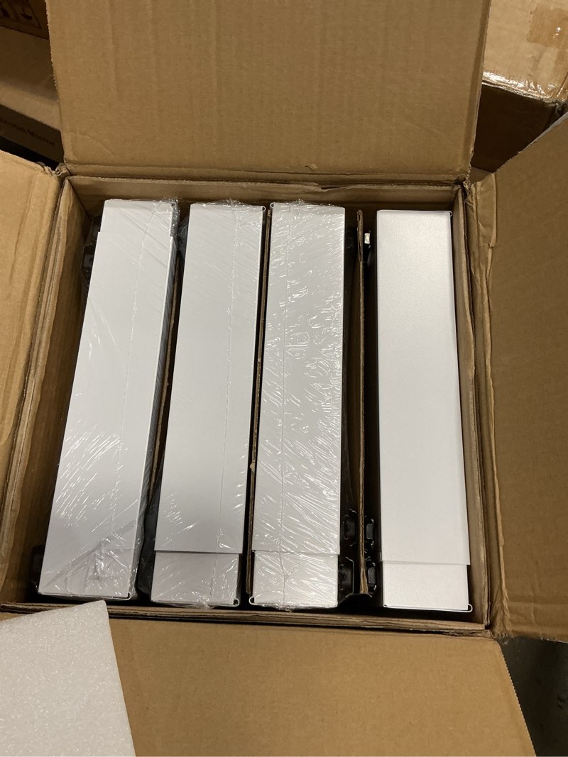 Condition photo showing Good Condition for 4 pack expandable pull out cabinet organizer 21"deep with raising pad for framed cabinets,upgrade 3 slide rails slide out drawers,no drill roll out shelves,adjustable width 12.1"-20.4" white