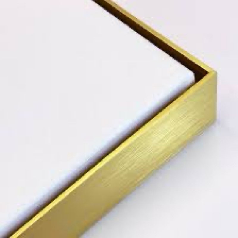 Akfado Floater Frame for 18x24 Canvas Paintings, 1.5” Deep DIY Gold Metal Floating Frame for 18x24 S