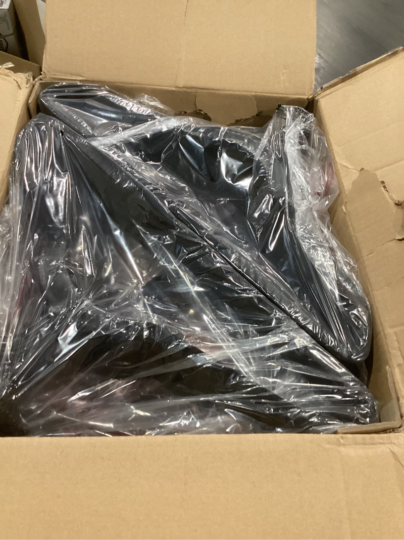 Condition photo showing item condition for HOUSE DAY Black Velvet Hangers 60 Pack, Non Slip Felt Hanger, Slim Velvet Clothes Hangers for Suits, Shirt, Heavy Duty Coat Hanger for Closet 60 Pack Black