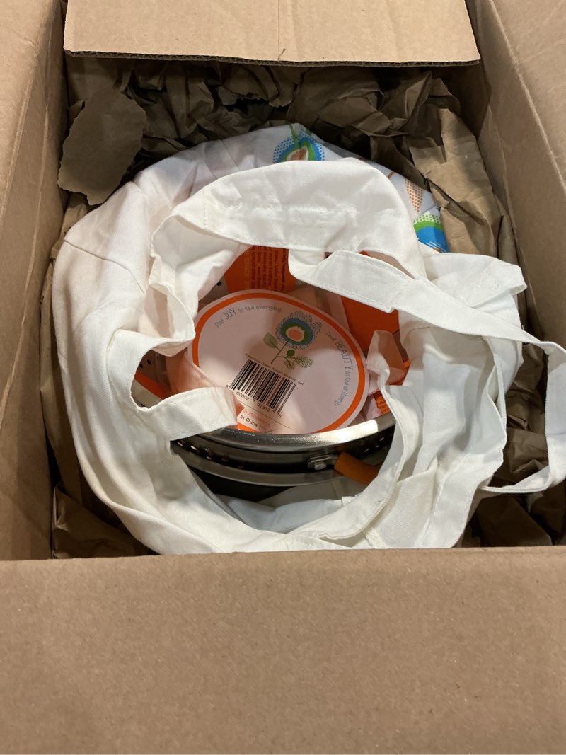 Condition photo showing New/Like New for greek yogurt strainer set: stainless steel colander & bowl with organic cotton strainer pouch | premium greek yogurt maker, large 5-quart size