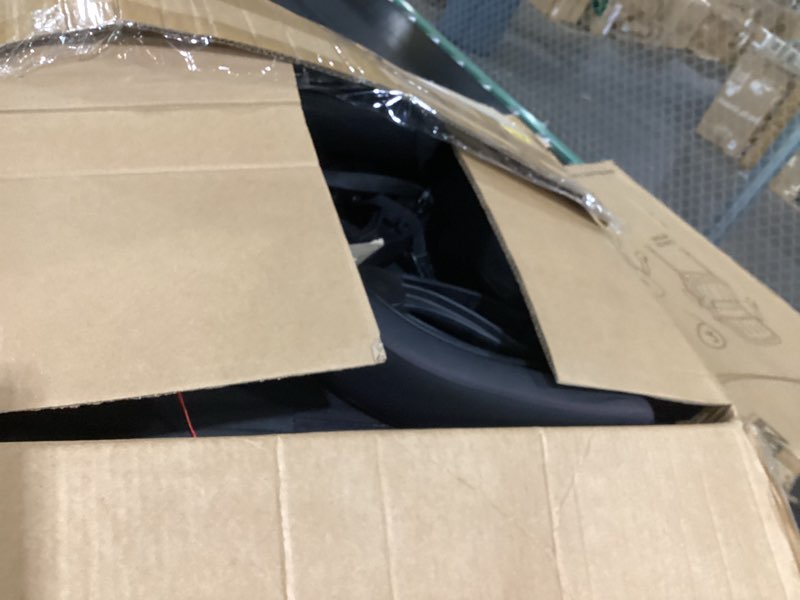 Condition photo showing As Is for gamtimer gaming chair, 400 lb weight capacity,with pocket spring cushion black