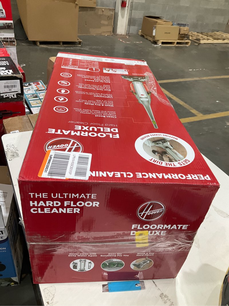 Condition photo showing As Is for Hoover FloorMate Deluxe Hard Floor Cleaner Machine, Lightweight Cleaning Machine, Floor Scrubber with Spin Scrub Brushes, Wash and Dry Mode, Ideal for Hardwood, Vinyl, Tile, Laminate and More