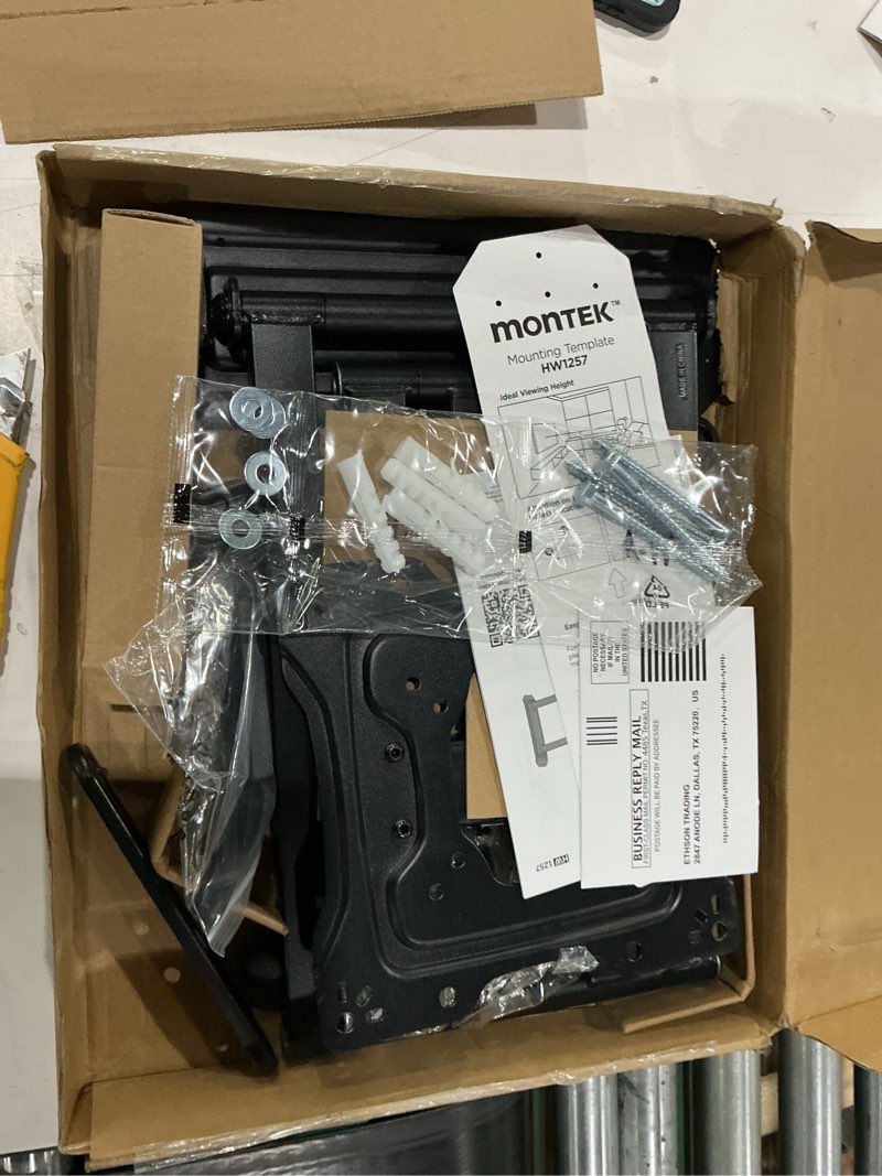 Condition photo showing New/Like New for montek long arm tv wall mount for most 23-65 inch tvs, 37 inch long extension tv mount swivel and tilt, full motion wall mount tv bracket fit max vesa 400 x 400mm, up to 77 lbs 23"-65" tv / 37" long arm