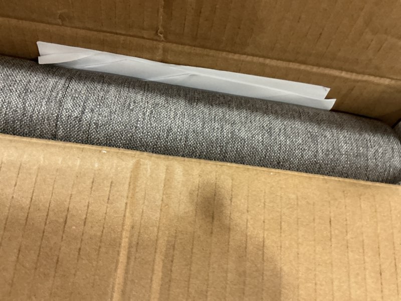 Condition photo showing New/Like New for lucid mid-rise upholstered headboard - diamond tufted - padded polyester - adjustable height from 34” to 46” - easy assembly - bed frame or wall mount - sturdy - stone - twin / twin xl size