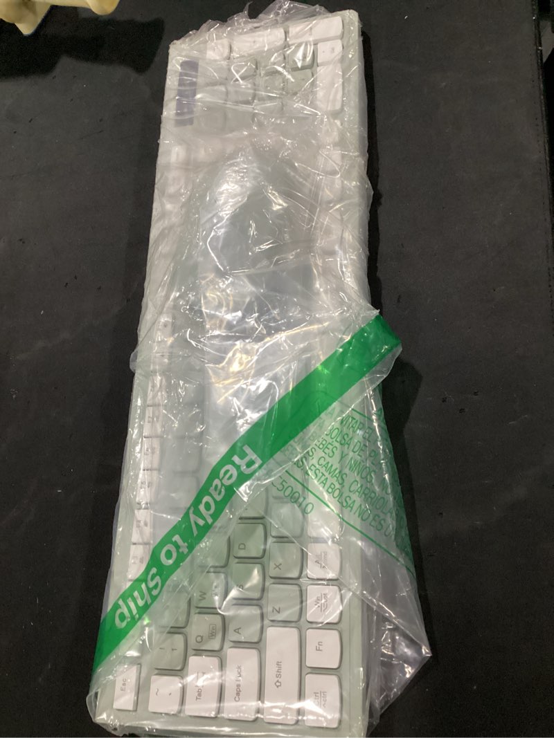 Condition photo showing As Is for wireless keyboard and mouse combo, full-sized wireless keyboard and adjustable dpi mouse, 2.4ghz usb receiver, silent keyboard and mouse for pc, windows, mac, desktop, laptop (avocado green)