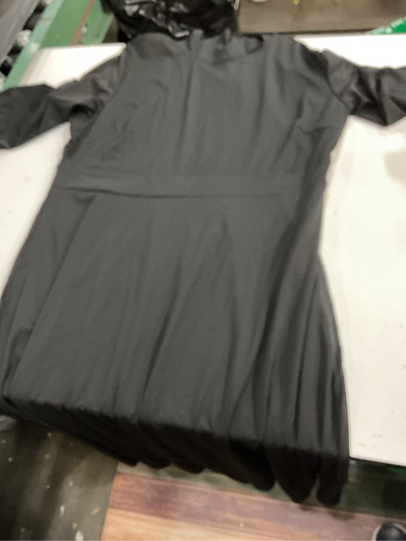 Condition photo showing Good Condition for fandee maxi dress for women long elegant 3/4 sleeve bow tie neck a line casual party church dresses with pockets black x-large