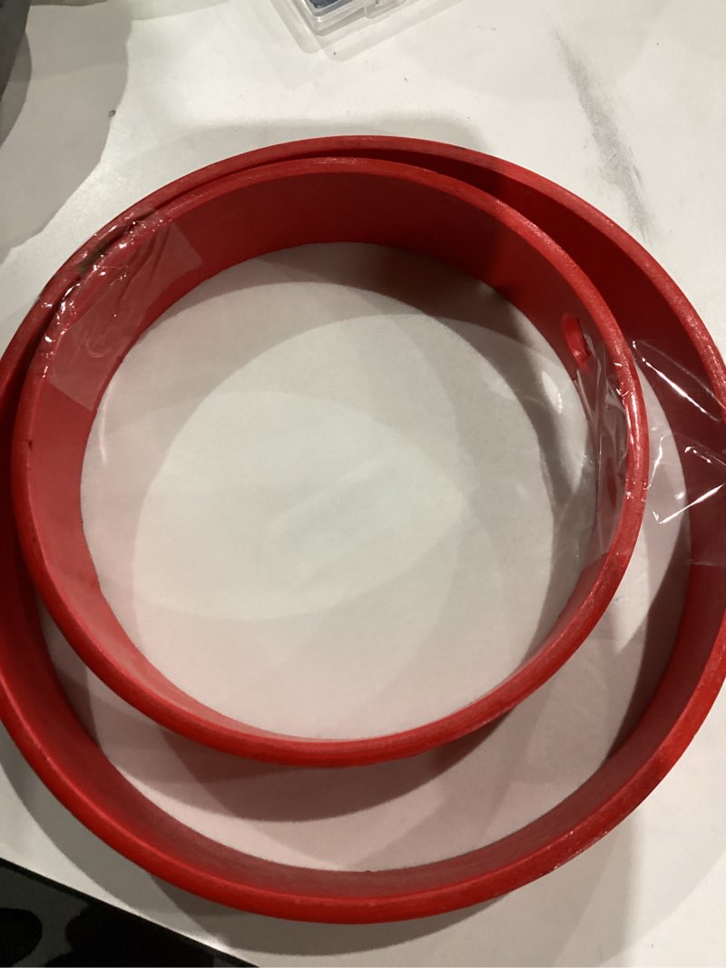 Condition photo showing As Is for Nydotd Professional 10 Inch & 8 Inch Hand Drum Set with Wooden Beaters - Solid Poplar Frame, Synthetic Drumhead for Percussion, Performance, Rhythm Practice (Red) 10 Inch and 8 Inch Red