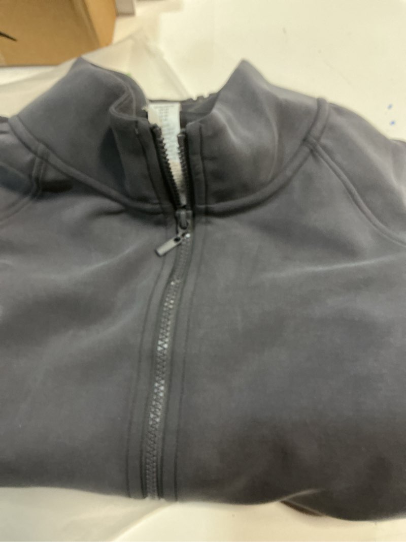 Condition photo showing New/Like New for G4Free Women's Athletic Jackets Fashion Cropped Sweatshirts Mock Neck Casual Coats with Pockets Stan XL