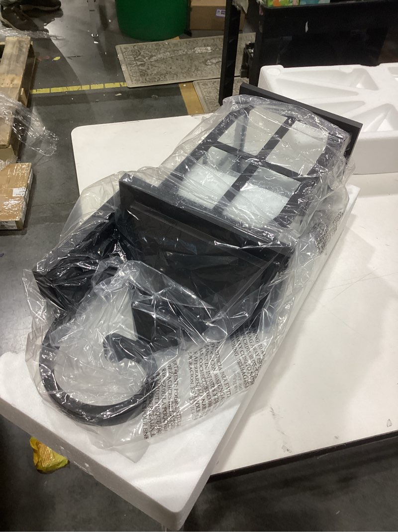 Condition photo showing Good Condition for Darkaway Large Outdoor Light Fixtures Wall Mount, 21inch Outdoor Wall Lights Exterior Lighting Fixtures Waterproof Black Outside Wall Sconce with Seeded Glass for House Porch Hallway Garage Front Door Black-Seeded glass Large