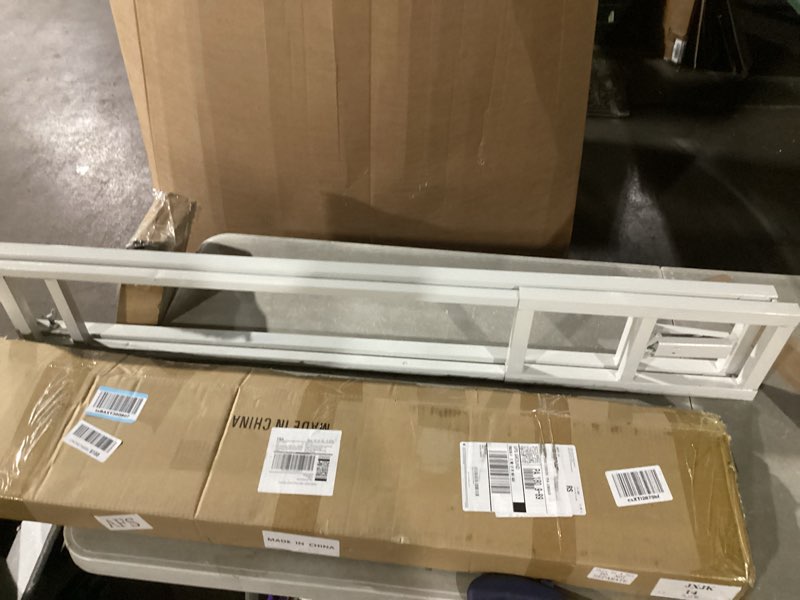 Condition photo showing As Is for White Wedding Backdrop Stand Metal Balloon Arch Backdrop Stand with Foldable Base for Wedding Birthday Party Anniversary Decor, Adjustable Height(1-2m H) Installation Free(1 Pack)