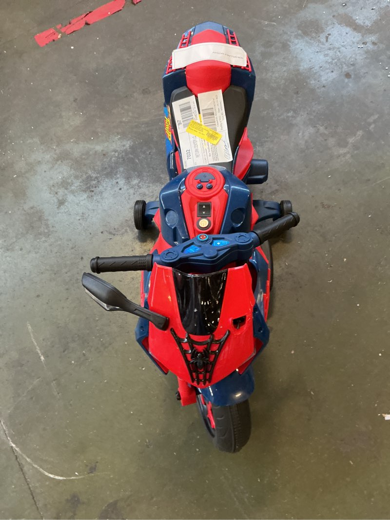 6v spiderman motorcycle, battery ride on toy, for kids, ages 3