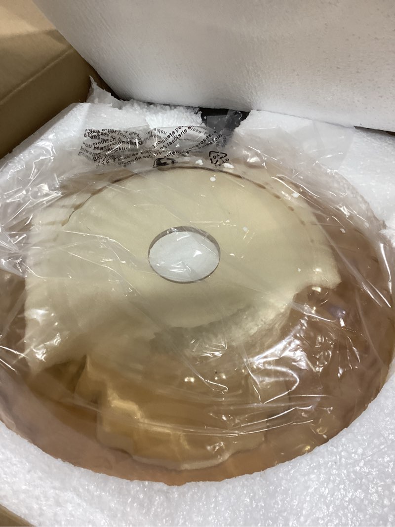 Condition photo showing As Is for Glass Globe Pendant Light fixtures 1-Lights Black Mid Century Modern Pendant Lights with Amber Hand Blown Glass Shade Ceiling Hanging Lighting for Dining Room Table Kitchen Island