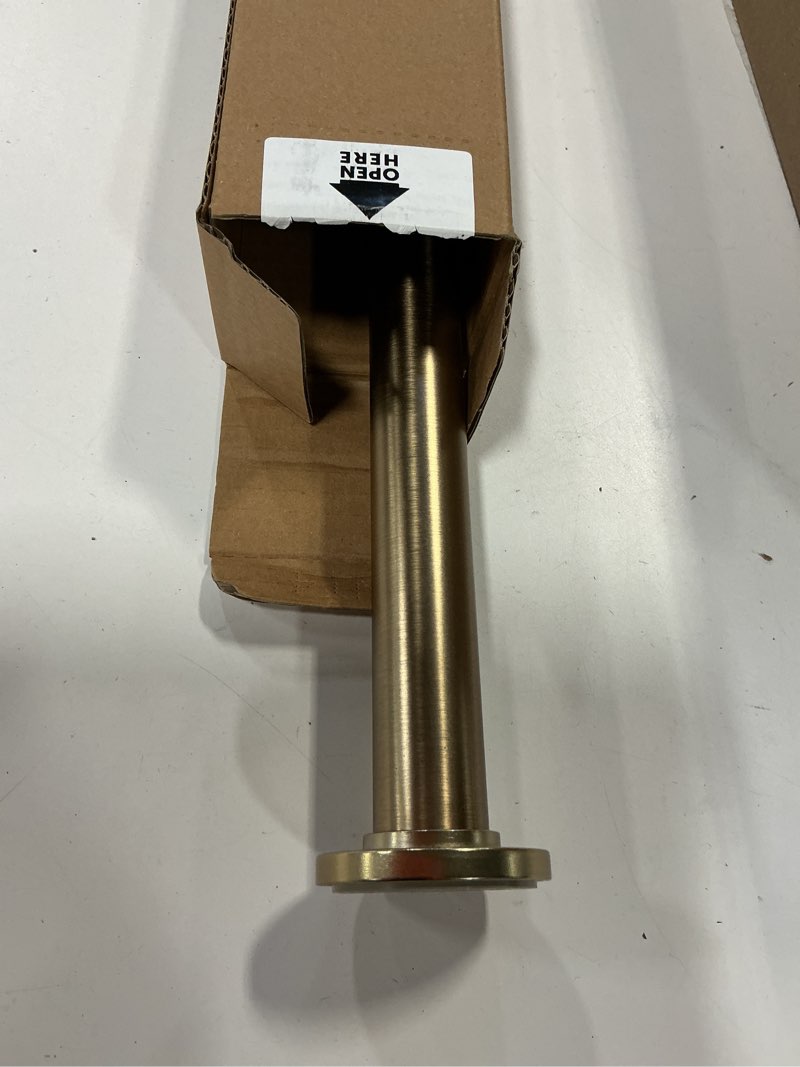 Condition photo showing As Is for Ivilon Tension Curtain Rod - Spring Tension Rod for Windows or Shower, 24 to 36 Inch. Warm Gold