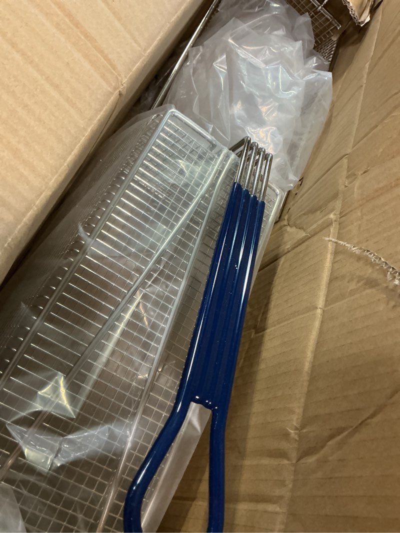 Condition photo showing Good Condition for 2pcs deep fry basket - 13.2"x 6.5"x 5.9" stainless steel fry baskets with handle for commercial restaurant kitchen for deep fryer