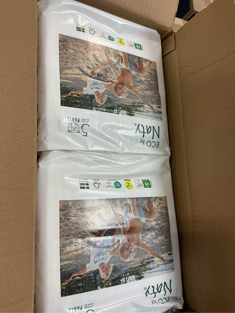 Condition photo showing Good Condition for Eco by Naty Pull-Ups Training Pants, 3T-4T (Size 5), Plant-Based and No Nasty Chemicals White, 80 Count Size 5 (80 Count)