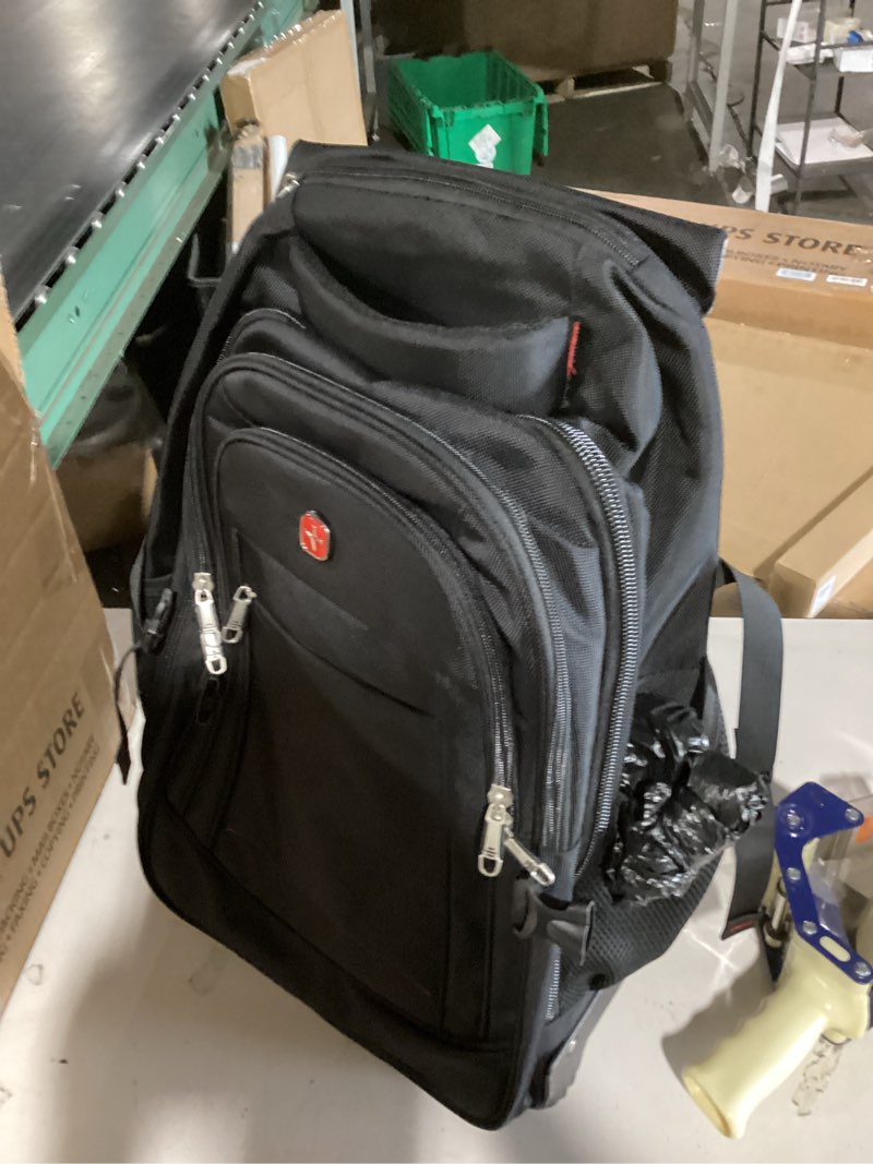 Condition photo showing Good Condition for star cloud 45l rolling backpack for 17.3" laptop - 22x14x9", water-resistant luggage with 4 extra wheels, roller travel laptop backpack for business, wheeled backpack for travel and commuting