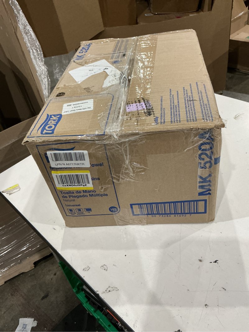 Condition photo showing New/Like New for tork multifold hand towel, natural, 100% recycled, fsc certified, compatible with h2 dispensers, 16 packs x 250 sheets (mk520a) tork h2 - multifold hand towels