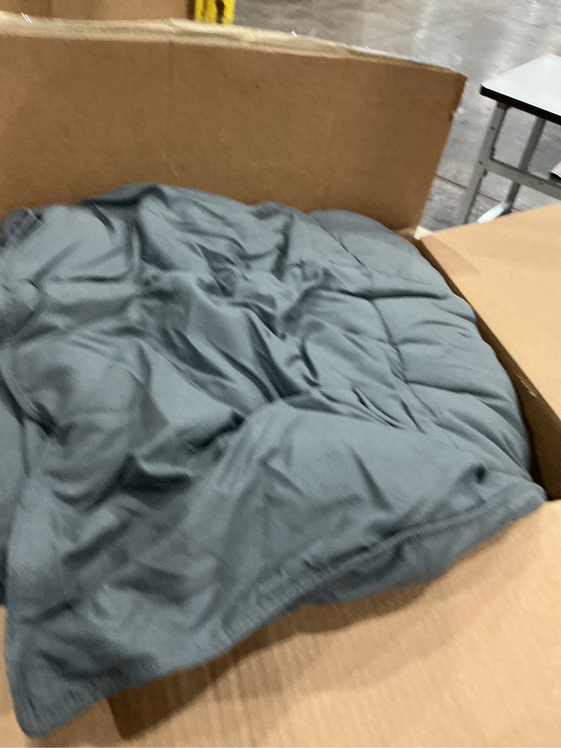 Condition photo showing As Is for bare home comforter set - king/california king size - ultra-soft - goose down alternative - premium 1800 series - all season warmth (king/cal king, grey) king/cal king 04 - grey