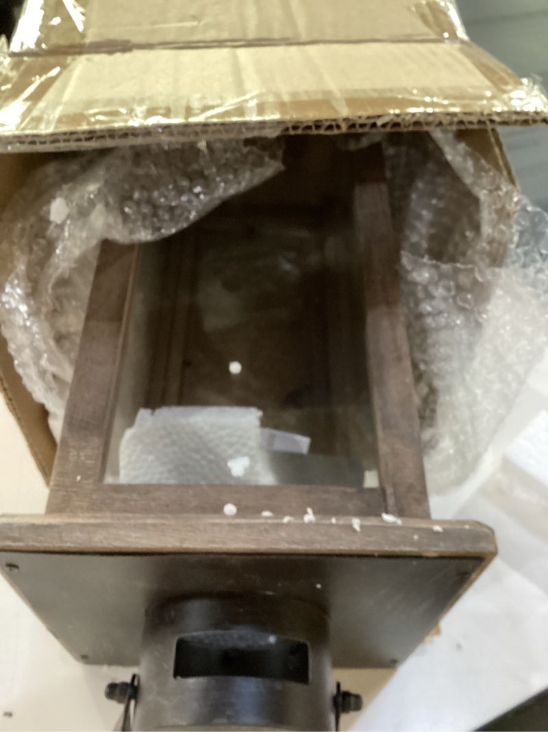 Condition photo showing New/Like New for koehler home decor perfect lodge wooden lantern 15.75" tall lodge