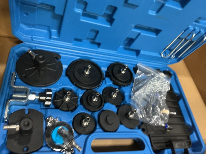 Condition photo showing Good Condition for orion motor tech brake master cylinder bleeder kit, brake bleeder kit with 12 master cylinder adapters, brake bleeding tool compatible with lexus bmw toyota audi more, brake fluid bleeding kit