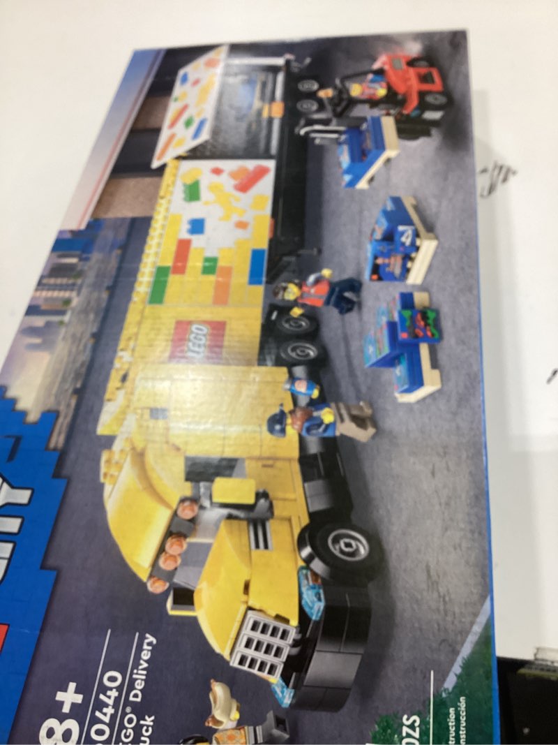 Condition photo showing New/Like New for LEGO City Yellow Delivery Truck Toy - Semi Truck Building Toy for Boys & Girls, Ages 8+ Years - Gift for Birthdays - Pretend Play W/ 3 Minifigures - 60440