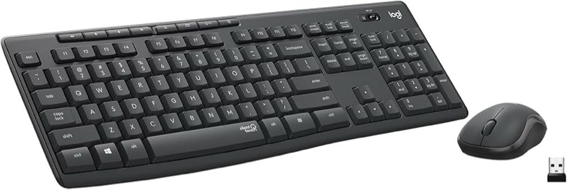 Logitech MK295 Wireless Mouse & Keyboard Combo with SilentTouch Technology, Full Numpad, Advanced Op