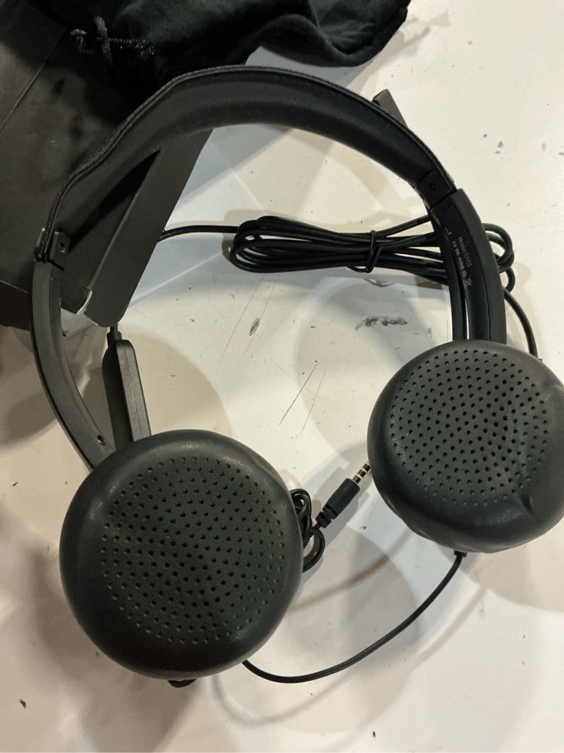 Condition photo showing Good Condition for jiamqishi usb headset with mic for pc, on-ear computer laptop headphones with noise cancelling microphone in-line control for home office online class skype zoom (usb+3.5mm, green)