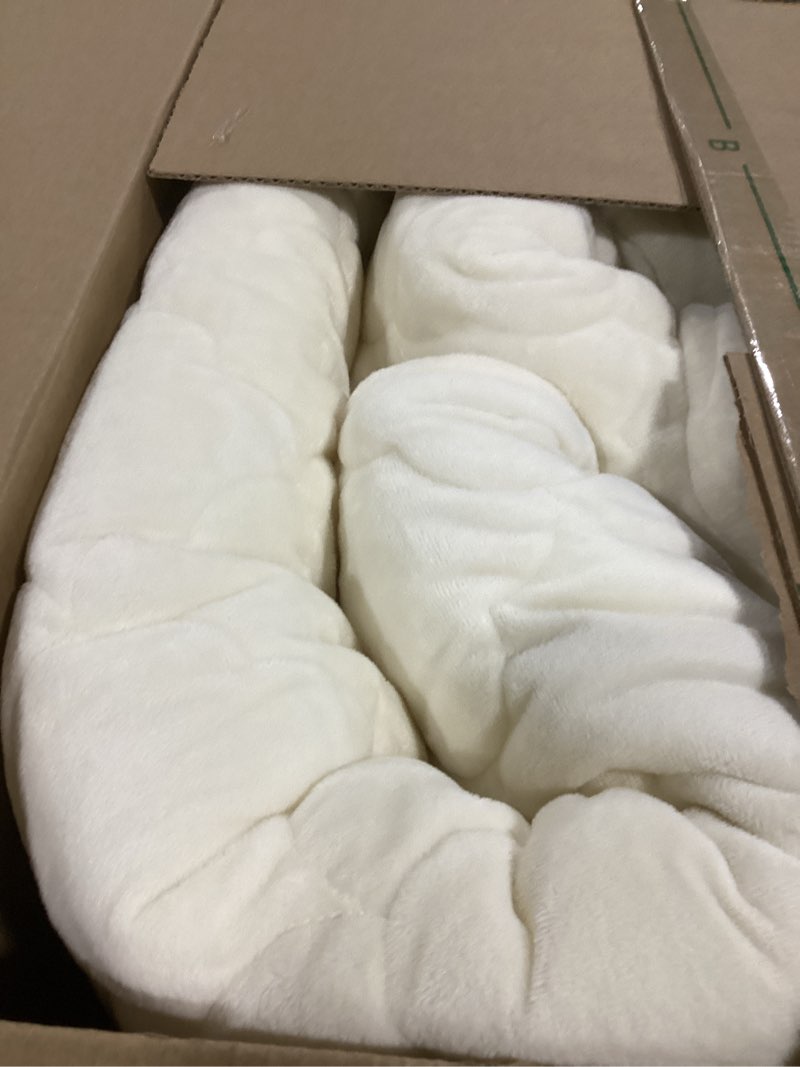 Condition photo showing As Is for Velvet Quilt Set King Size - Luxury Lightweight Velvet Bed Comforter & 2 Pillow Shams | Oversized Coverlet Bedspread 3 Piece | Oeko-TEX All Season Bedding Khaki Khaki King/Cal King