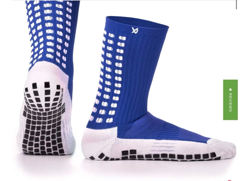anti slip soccer socks (calf) - blue