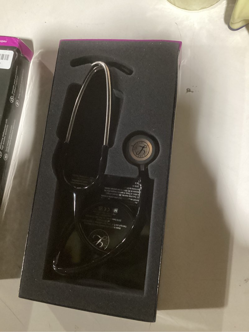Condition photo showing Good Condition for 3M Littmann Classic III Monitoring Stethoscope, 5646, Limited Edition, More Than 2X as Loud*, Weighs Less**, Stainless Steel High Polish Copper Chestpiece, 27" Black Tube Black Tube High Polish Copper Chestpiece
