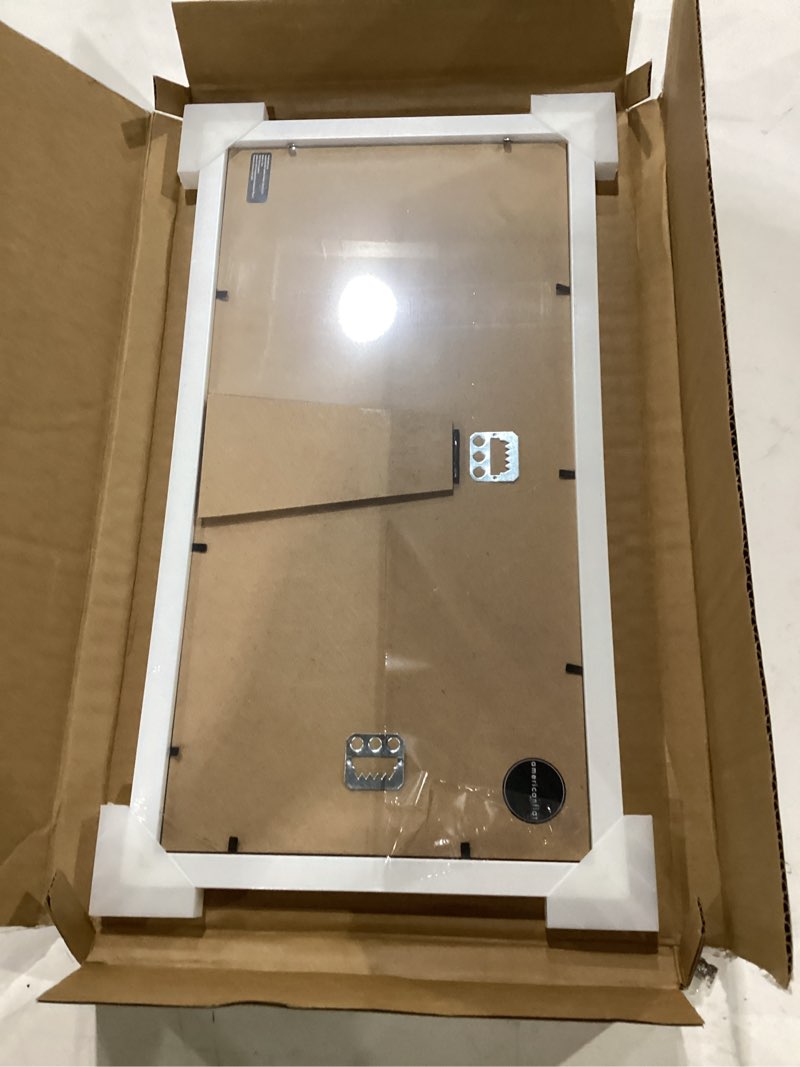 Condition photo showing New/Like New for americanflat 5x7 picture frame collage with shatter-resistant glass - fits three 5x7 photos or use as one 8x16 frame - signature collection - collage frames for tabletop and wall display - white white 8x16 three 5x7 photos