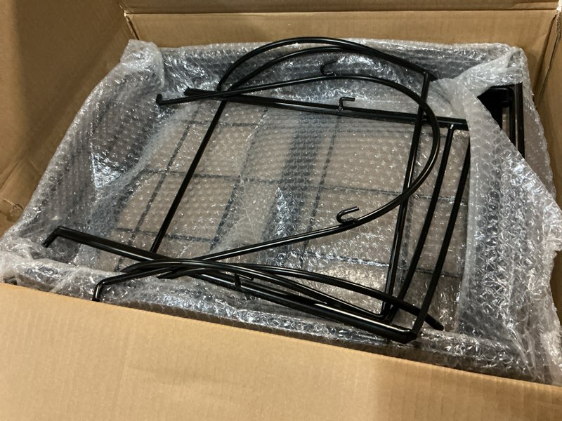 Condition photo showing As Is for dual trash can pull out under kitchen sink counter, no can, slider for double 35qt bins(7-9 gal), recycling bin & garbage can pullout kit, quiet close sturdy shelf, requires cabinet ?16"w*17"h*23"d