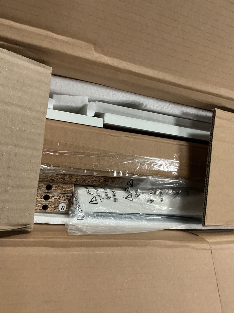 Condition photo showing New/Like New for COMHOMA Makeup Vanity Desk with Mirror and Lights, Vanity Table and Chair Set with 5 Drawers and Charging Station, Bedroom Dresser LED Mirror Stepless Dimmable & 3 Color Modes Adjustable, Pearl White